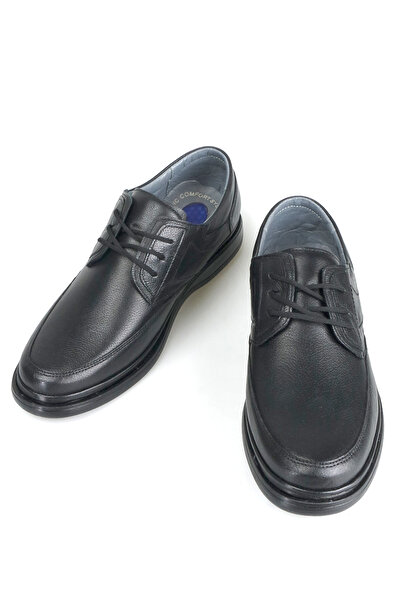 Wallerjon Erkek Hakiki Deri Günlük Ortopedik Esnel Baba Ayakkabısı Topuk Jelli