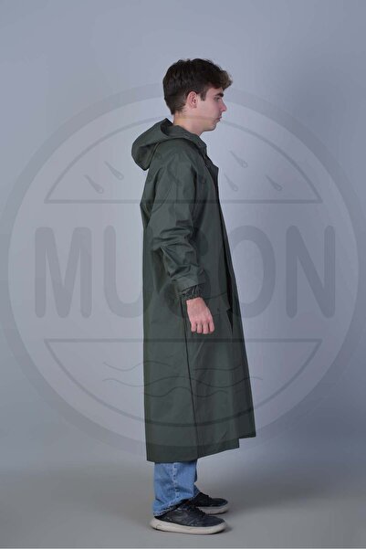 Muson Uzun Pardesü Yağmurluk – Su Geçirmez, Çift Cepli, Kapüşonlu, Rüzgar ve Yağmura Dayanıklı