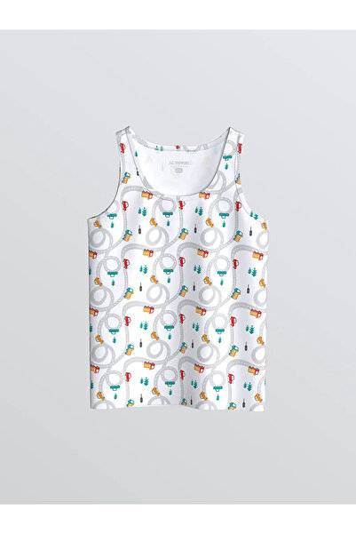 LC Waikiki Crew Neck Printed Boy's Undershirt, 2-pack