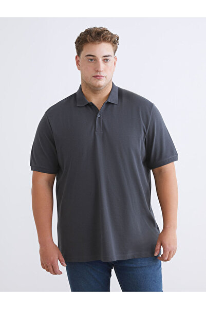 LC Waikiki Men's T-Shirt with Roba Collar in Pique in Large Size by Uzg Store...