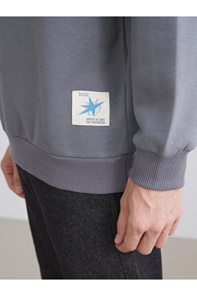 LC Waikiki Ανδρικό φούτερ με όρθιο γιακά με στάμπα