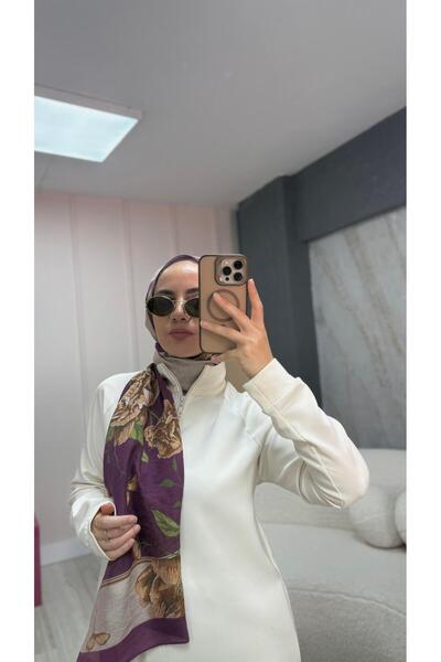 ipekevi Desenli Tensoft Şal 2882 Mürdüm