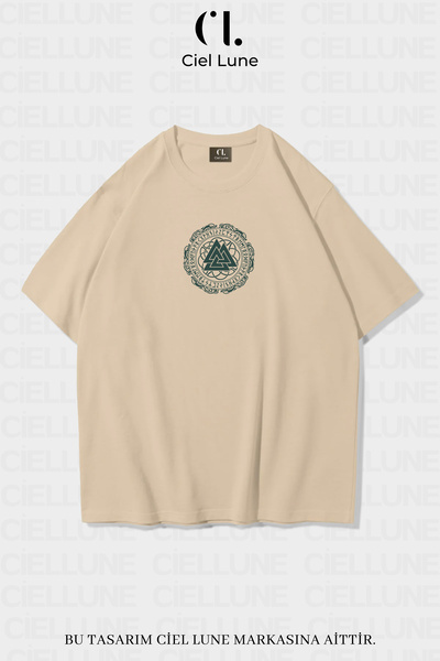 Ciel Lune Unisex Γυναικεία και Ανδρικά μπλουζάκια με στάμπα Valknut και Vegvi...