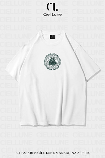 Ciel Lune Unisex Γυναικεία και Ανδρικά μπλουζάκια με στάμπα Valknut και Vegvi...
