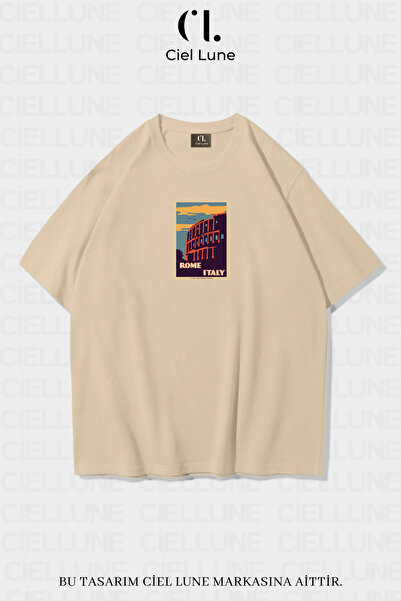 Ciel Lune Tricou oversize unisex pentru femei și bărbați Mndsches cu imprimeu...