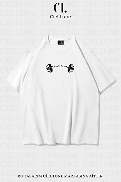 Ciel Lune Unisex Femei Bărbați No Rain No Gain Imprimat Design Special Tricou...