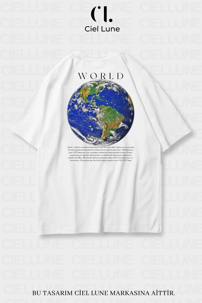 Ciel Lune Μπλουζάκι Unisex Γυναικείο Ανδρικό World Printed Special Design Ove...