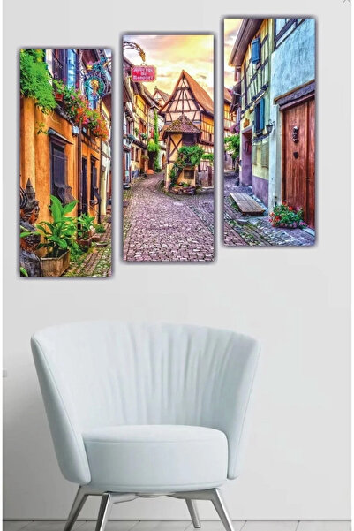 TABLOX 3 bucăți pictură din lemn MDF decorativă pentru perete - pictură în ul...