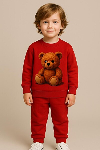 MODA Παιδικό Σετ Φόρμας με Στάμπα Αρκουδάκι που Κοιμάται στο Σύννεφο