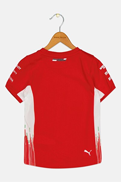 Puma x Scuderia Ferrari Kids Boy Short Sleeve Brand Logo Outdoor T Shirt, Red