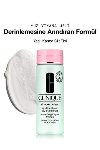 Clinique Karma ve Yağlı Ciltlere Özel Likit Yüz Temizleme Jeli 200 Ml