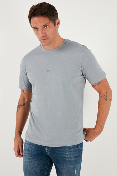 Buratti Text Detailed Cotton Regular Fit Crew Neck t Shirt Men's t Shirt 59020203