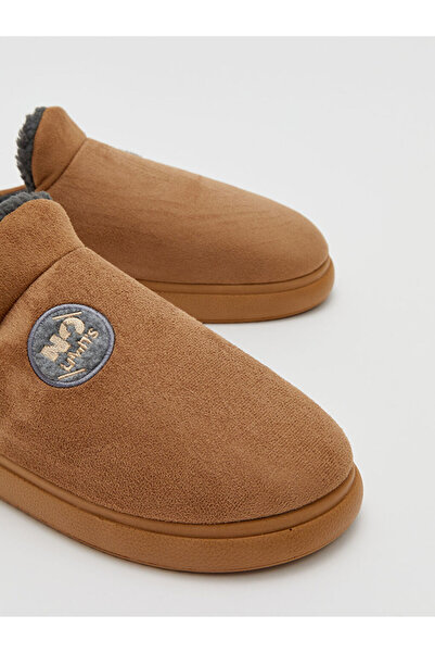 LC Waikiki Beige Suede Look Men's House Slippers