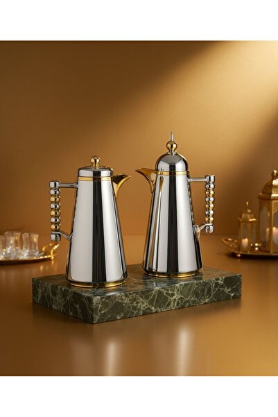 Generic طقم ترامس للشاي والقهوة بتصميم أنيق وعصري حجم 1/1 لتر