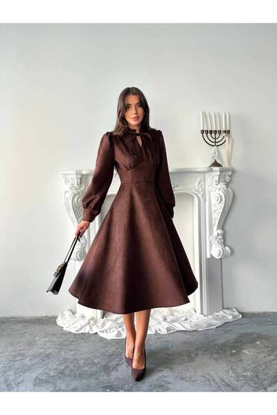 MAXMOOR ASTER Elbise 1243 - Acı Kahve