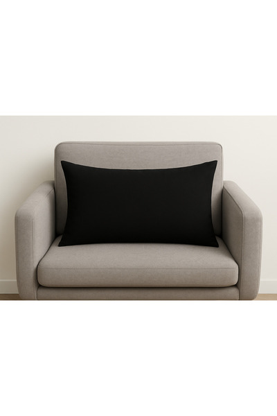 calinahome غطاء وسادة باللون الأسود (قطعة واحدة)