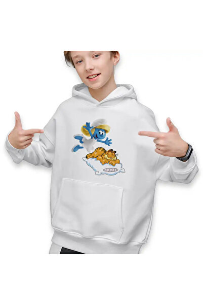 OEM Hanorac Copii Baieti Garfield Strumfita Strumfii Motan