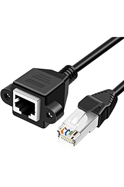 AXIYIBZI كابل تمديد إيثرنت Cat6 RJ45 من ذكر إلى أنثى بطول 6.6 قدم (مُغطى، مصن...