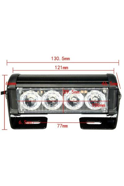 YSGMOTOPARTS Motosiklet Atv-Utv-Tekne-Traktör Çakarlı Sis Farı Uzaktan Kumand...