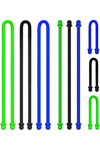 Other Silicone Wrapped Cable Ties, Reusable Multi-purpose Cable Organizers (9 pcs)
