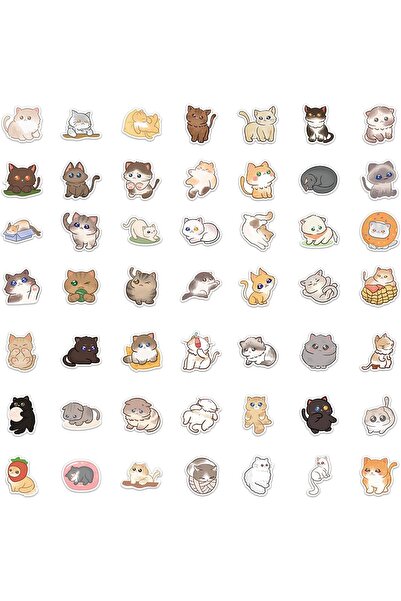 Generic Genie 120 pcs Cute Kawaii Cat Stickers for Water Bottle, Laptop, Phone, Skateboard – Gift for Kids