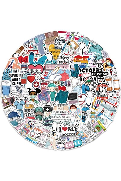 Generic 100 Vinyl Doctor & Nurse Stickers — Waterproof Healthcare Stickers