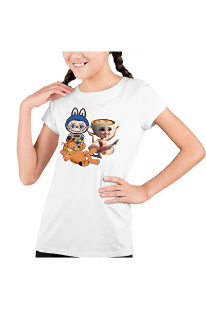 OEM Tricou Copii Fete Garfield Labubu Balerina Capucina