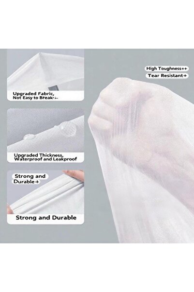 Generic مجموعة من 6 قطع من معاطف المطر المقاومة للماء للبالغين مع حافة قابلة للتعديل وأساور مرنة وأغطية أحذية