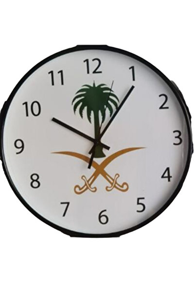 Generic ساعة حائط دائرية 30 سم، صامتة، لا تصدر صوت نقر، تعمل بالبطارية، سهلة القراءة - لون أسود