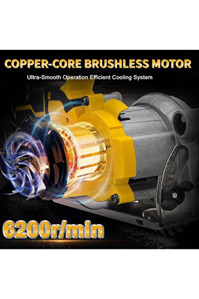 TriThardware 48V 5Inch Cordless Circular Saw with Batteries 0-45° Cutting Bevel Cutting Depth 1.6"(90°)1.28"(45°)