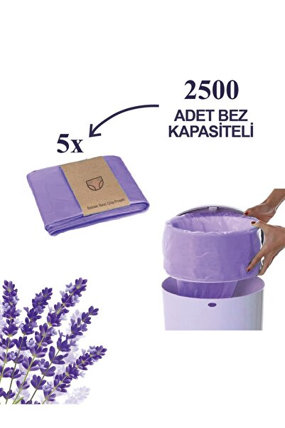Korbell 16L Çöp Kutuları Ile Uyumlu 2500 Bebek Bezi Kapasiteli 5 Paket Yerli ...