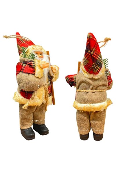 Luminoo تمثال سانتا كلوز الأحمر، صديق للبيئة، 20 سم، زينة عيد الميلاد