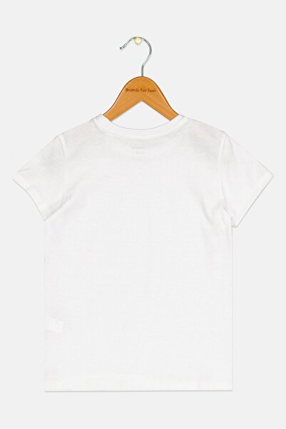 Sinsay Toddlers Boy Graphic Print Short Sleeve T-Shirt, White