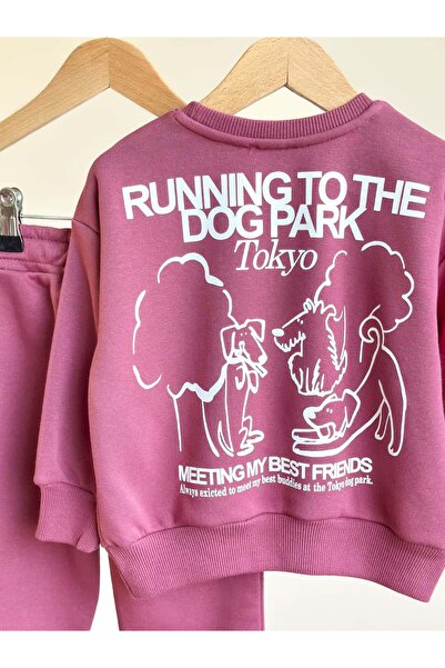 Pinkitokids Unisex Just Running to the Dog Park Slogan Team