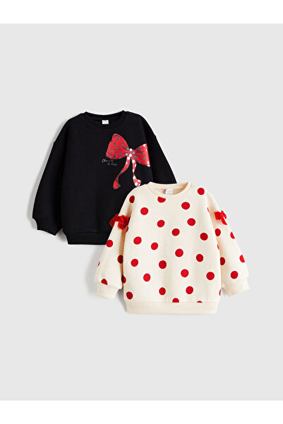 LC Waikiki Vizyon Nou sezon guler rotund cu imprimeu Swea pentru fete tricou ...