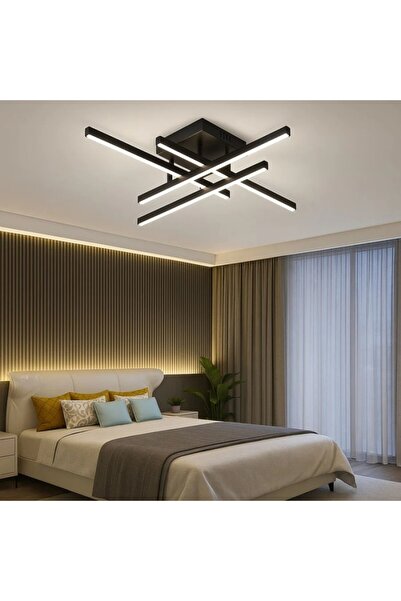 Alessandro DESIGN Lustra LED cu Telecomanda Aroldo, 43W, Dimabila, Negru