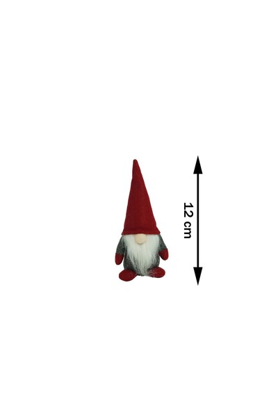 Flippy Christmas Ornament, Elf, Flippy, Grey/Red, Textile, 12 cm