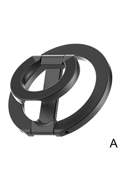 Vikefon حامل هاتف مغناطيسي أسود على شكل حلقة إصبع قابل للطي على سطح المكتب له...