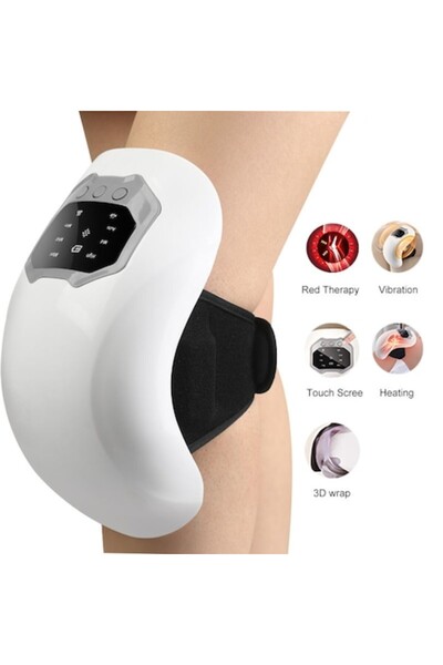UNİBOX Aparat Masaj Genunchi, Termic, Vibratii, Laser Infrarosu, 3 Moduri, Du...