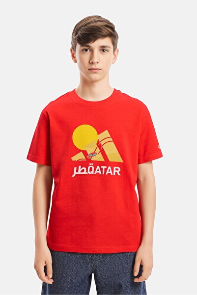 adidas Kids Boy Short Sleeve Outdoor T-shirt, Red