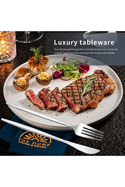 fun zone XiuWoo 30-Piece Stainless Steel Knife Fork Spoon Set - Silver