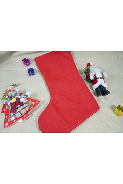 Flippy Gift Stocking, Flippy, With Snowman, Red, Size 20x40 cm, Textile, Indoor