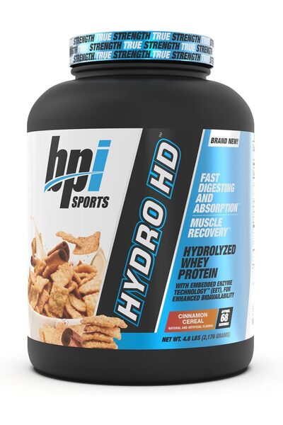 BPI SPORTS مسحوق بروتين مصل اللبن المُحلل 100% من هيدرو HD (68 حصة، حبوب القرفة)