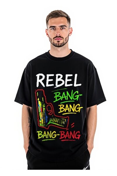 OEM Tricou bărbătesc cu croială lejeră - Rebel Bang Bang