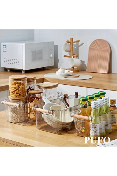PUFO Practical box for organization and storage with handle, 38 cm- ideal for home, office or bathroom