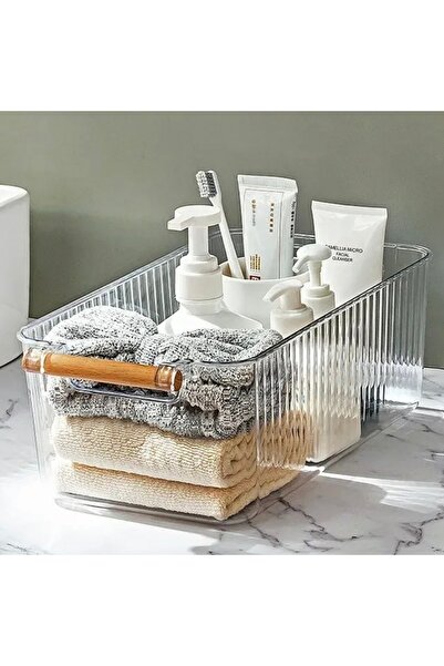 PUFO Practical box for organization and storage with handle, 38 cm- ideal for home, office or bathroom