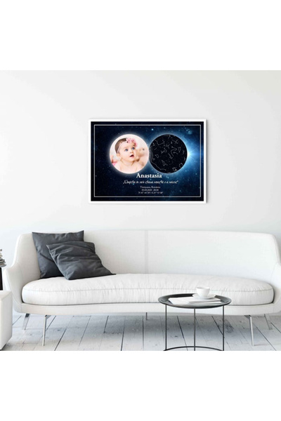 Legendary Gifts Personalized star map painting, birthday model