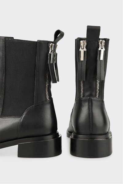 Elle Shoes Siyah Deri Kadın Klasik Bot