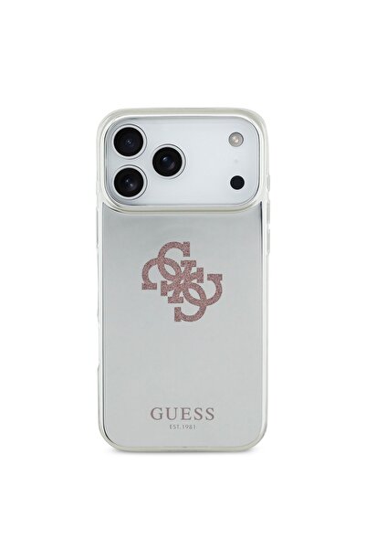 Guess جراب MagSafe Mirror مع شعار 4G لامع كبير لجهاز iPhone 17 Pro، تصميم خفي...