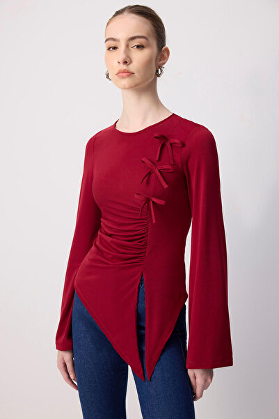 Touché Privé ΜΠΛΟΥΖΑ D ντραπέ ΜΕ ΛΕΠΤΟΜΕΡΗ ΛΕΠΤΟΜΕΡΗΣΗ ΦΙΟΥΝΟΥ